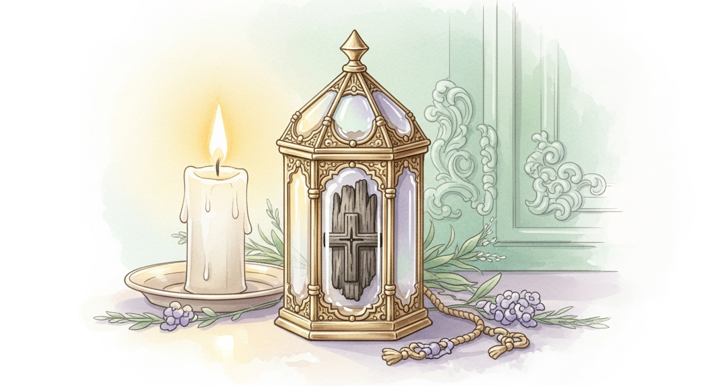 By the Middle Ages, relic-hunters touched fragments said to be from the True Cross for protection.