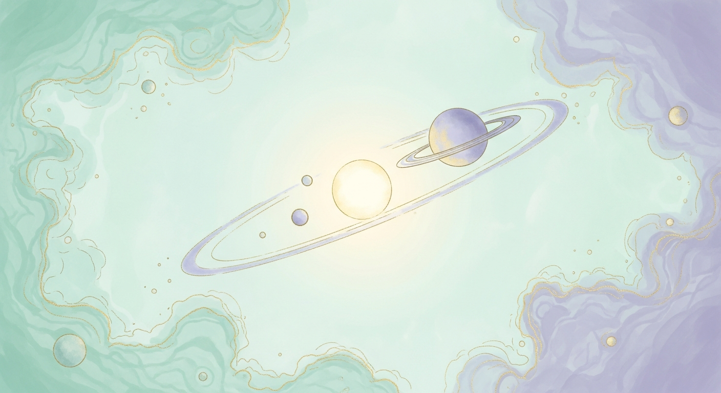 Saturn's orbital path takes roughly 29.4 Earth years to complete, according to NASA's Saturn planetary fact sheet — the astronomical engine behind the "Saturn return."