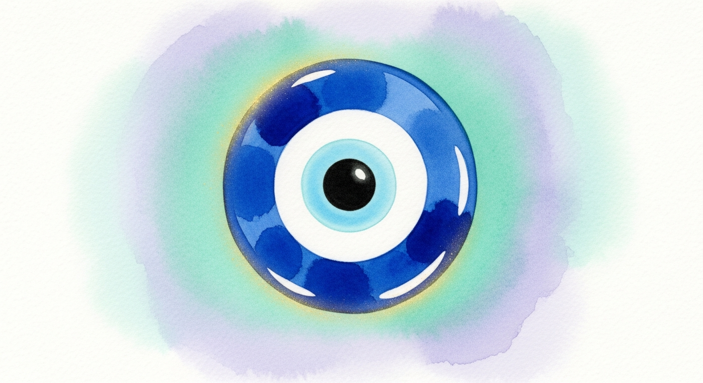 Amuleto nazar azul, uno de los símbolos más reconocibles de la tradición del mal de ojo en el Mediterráneo y Oriente Medio.