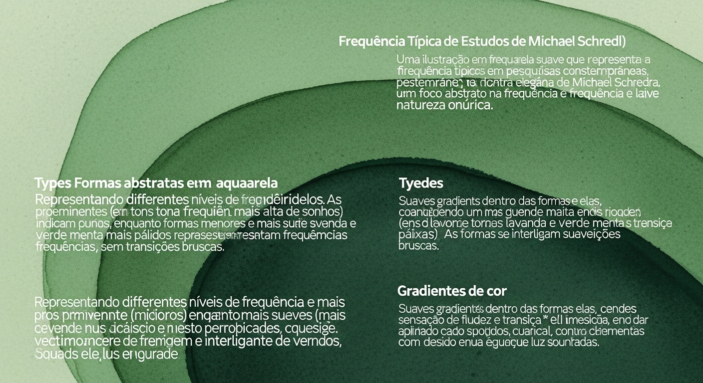 Representação visual da frequência de sonhos típicos em pesquisas contemporâneas, conforme estudos de Michael Schredl.